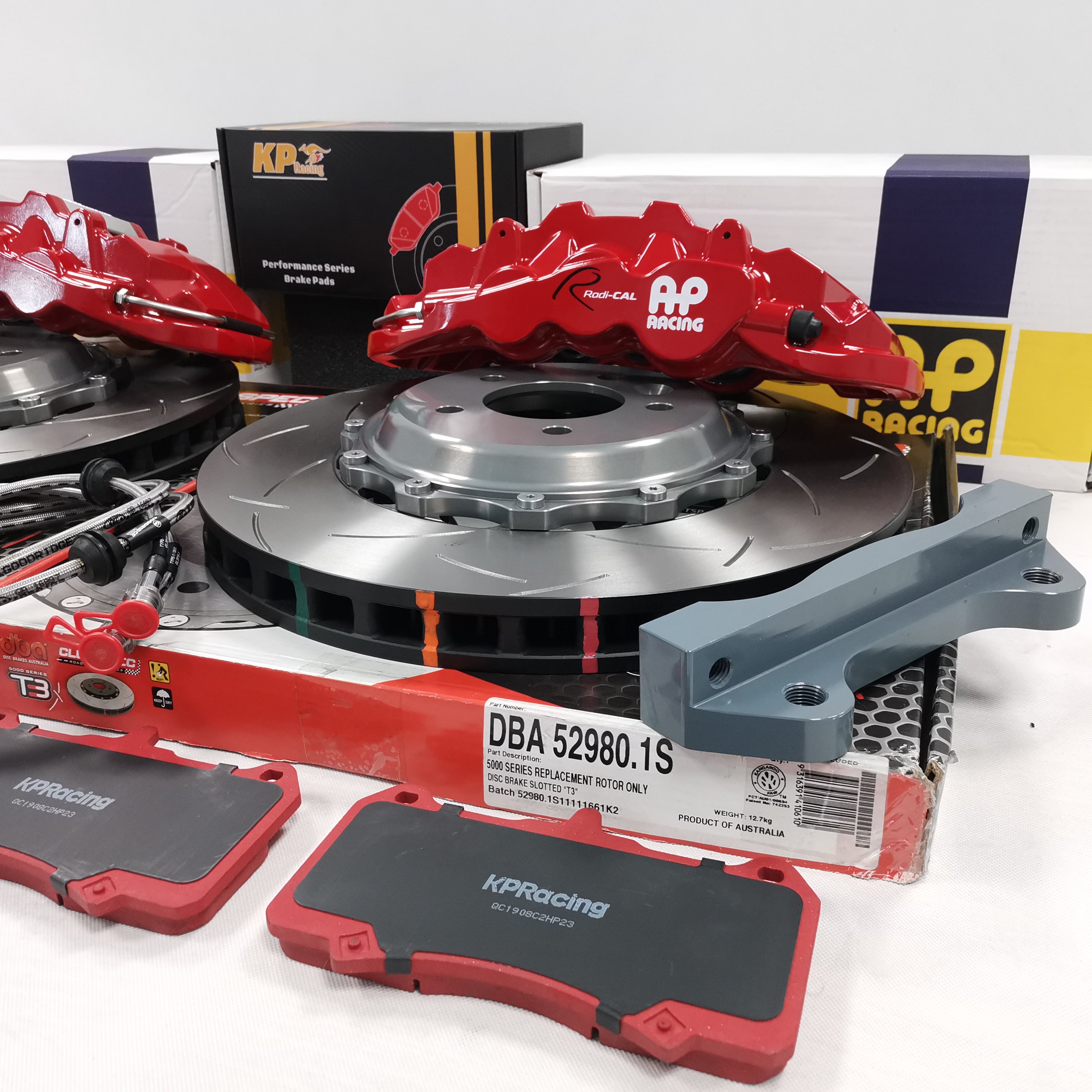 AP Racing Street Front Red 6 Piston Performance Brake Calipers World Radi-CAL 2  + HT5S 380MM Rotors for BMW M2 (M2C)