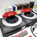 BRAKE UPGRADE KIT FOR LANDCRUISER LC76 -FRONT + REAR (AP Racing 6Pot Front + REAR E-Brake Set up + HT4S Rotors with Pads)