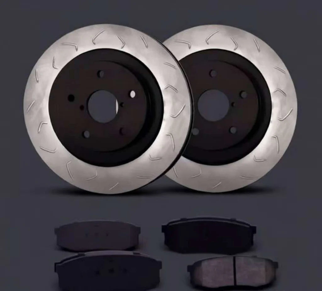 SALE- PREMIUM BRAKE UPGRADE KIT - OE PREMIUM BRAKE PADS + SLOTTED ROTORS PERFORMANCE UPGRADE KIT SUITS ford falcon 298mm BA BF FG FRONT