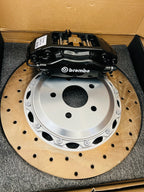 Genuine BREMBO 4Pot Calipers + 355MM Drilled Rotor ,Mustang Rear HandBrake Calipers FULL REAR UpgradeKit FOR Ford RS Focus Mk2 2004-2011