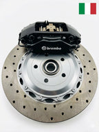 Genuine BREMBO 4Pot Calipers + 355MM Drilled Rotor ,Mustang Rear HandBrake Calipers FULL REAR UpgradeKit FOR Ford RS Focus Mk2 2004-2011