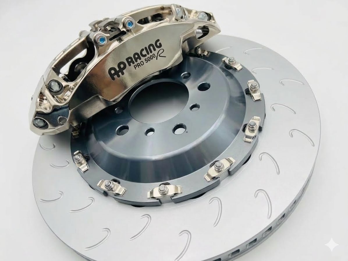 AP Racing TRACK PRO 5000R CP9668 NICKEL PLATED CALIPER + J HOOK SLOT 378MM ROTOR BIG BRAKE KIT  FOR BMW M2 /M2-C