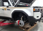 SUITS TOYOTA Landcruiser Prado J250 LC250 -AP Racing CP7040 6POT Calipers + Performance HT4S KPR SLOTTED Rotors + Street Pro Brake Pads + Good Ridge Braided Brake Hose/Line Kit - Bolt-on - Full Big Brake Kit - Front