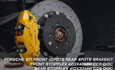 AKEBONO Performacne 4 piston CALIPERS - brake kit + CARBON CERAMIC ROTOR 410MM disc fits porsche Cayenne -REAR