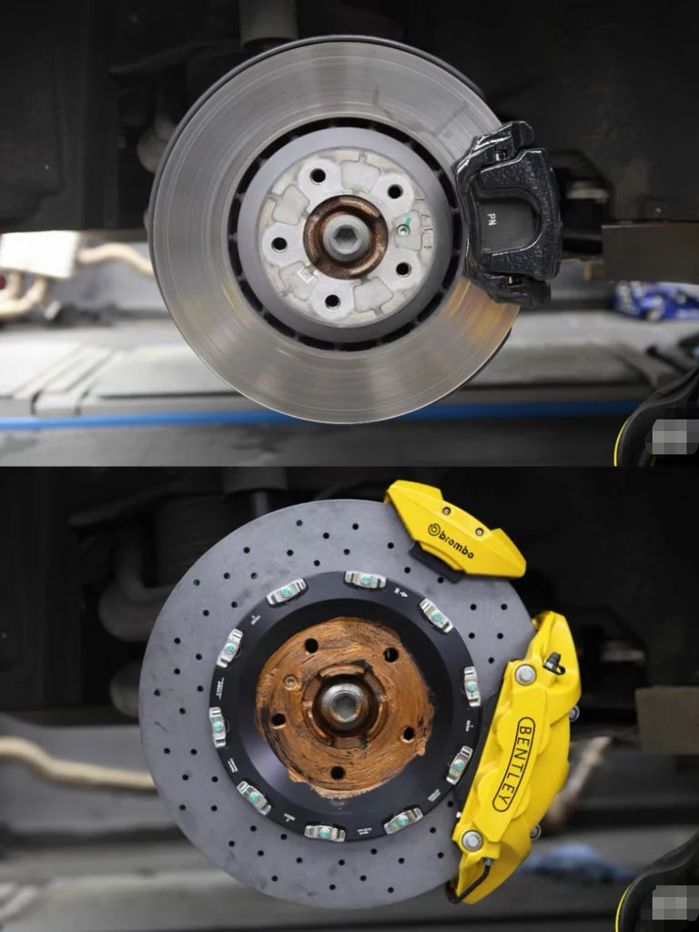 Akebono big brake kit for Bentley Bentayga Front 10 pots + Rear 4 pots +CARBO Carbon- ceramic Disc