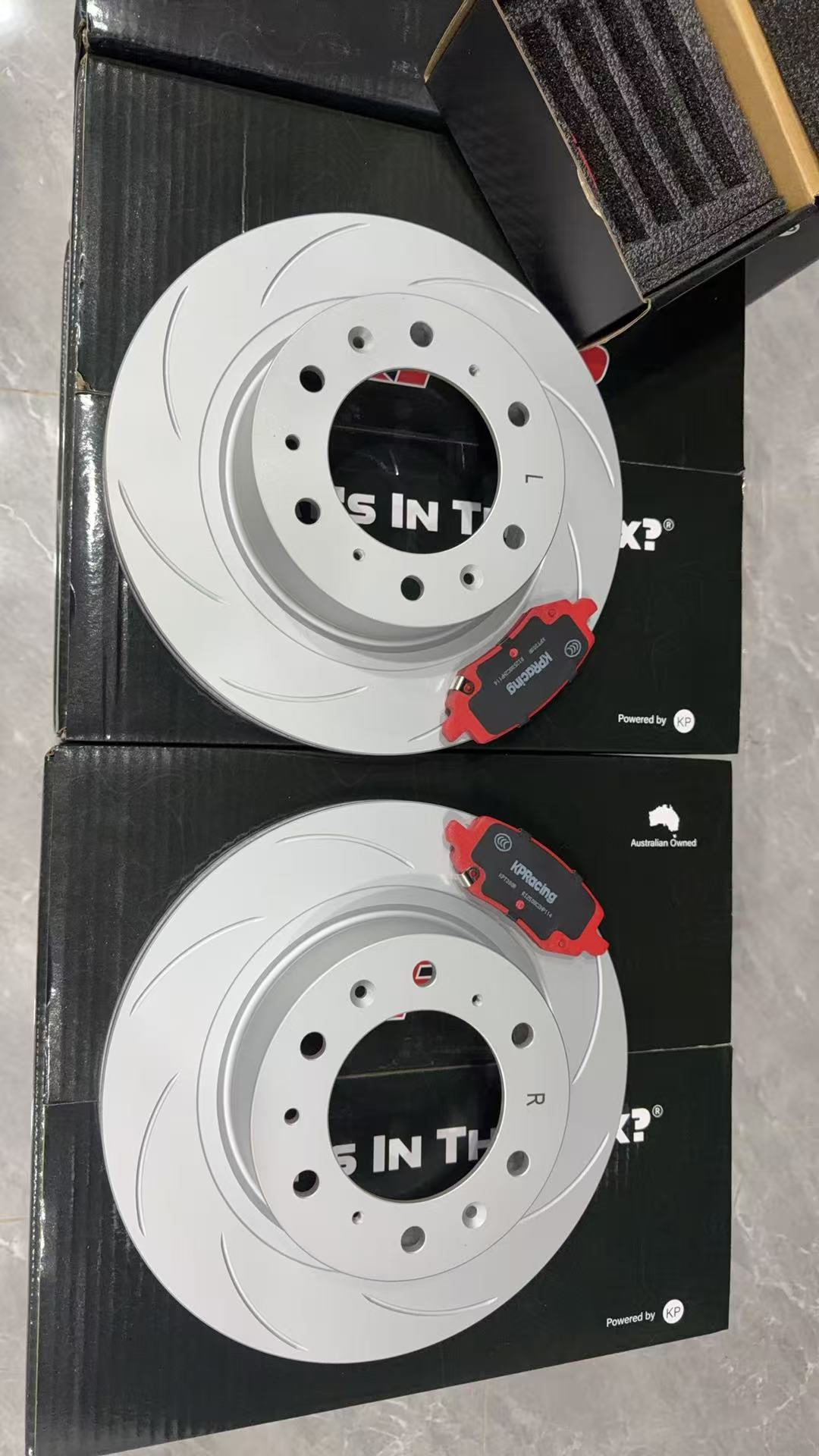 ROTORs + HD PADS - KPR BRAKES HT4000S HT4S SLOTTED PERFORMANCE DISC BRAKE ROTOR FRONT FIT GWM TANK 300