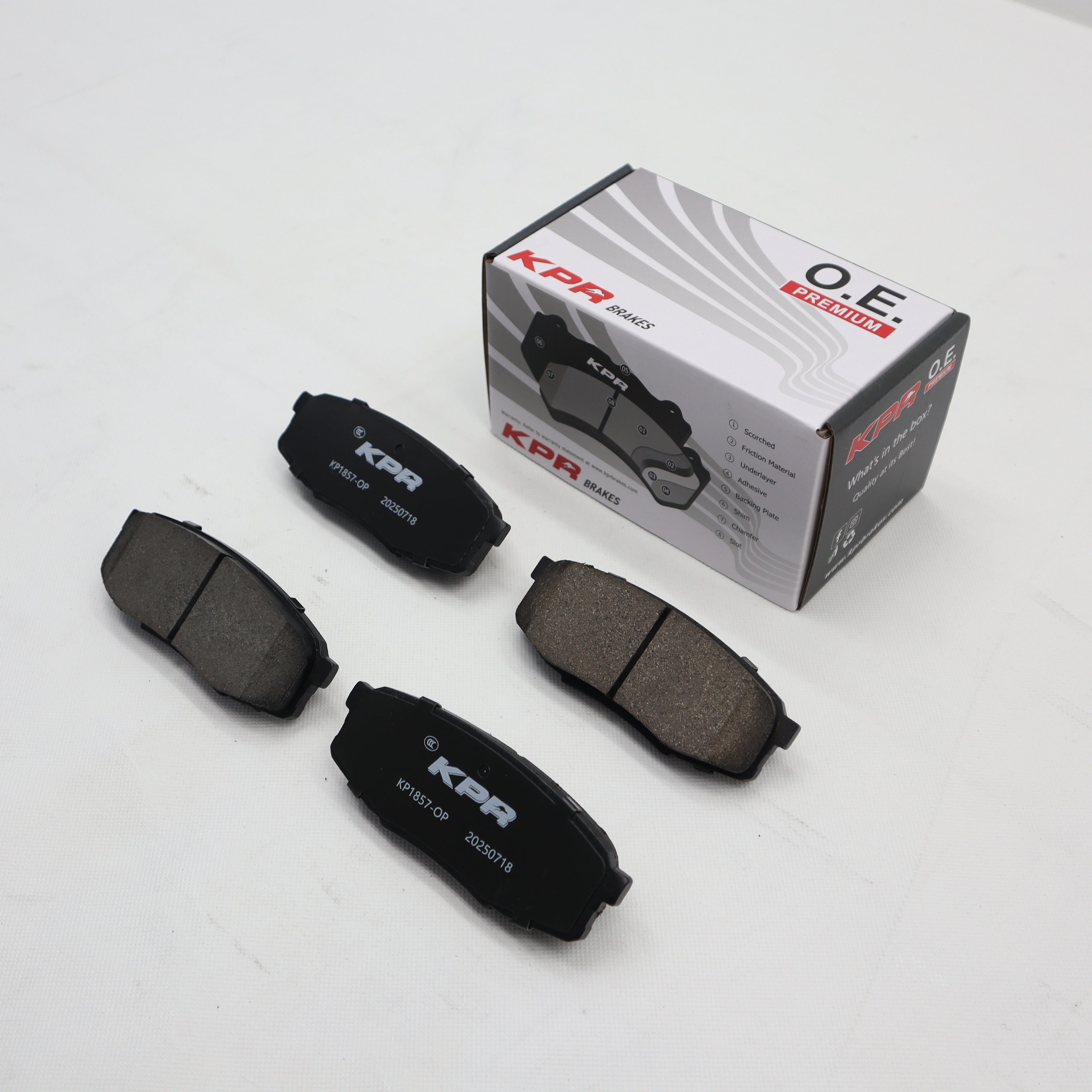 KPR BRAKES -O.E. PREMIUM Brake Pads FOR Audi A3 S3 Quattro [8VS, 8VM] / VW Passat 3.6 Rear36 4motion [3C5] / VW Tiguan 2.0 Tsi 4motion [AD1, AX1, BT1, BT2] Front KP2513-OEP (DB2513)