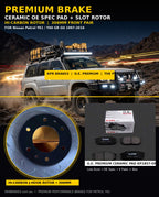 PREMIUM BRAKE SLOT ROTORS + OE PREMIUM PADS TO SUIT FOR NISSAN PATROL Y61 Y60 GU GQ -FRONT 306mm (REF: DBA625S, DB1361)