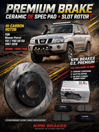 PREMIUM BRAKE SLOT ROTORS + OE PREMIUM PADS TO SUIT FOR NISSAN PATROL Y61 Y60 GU GQ -FRONT 306mm (REF: DBA625S, DB1361)