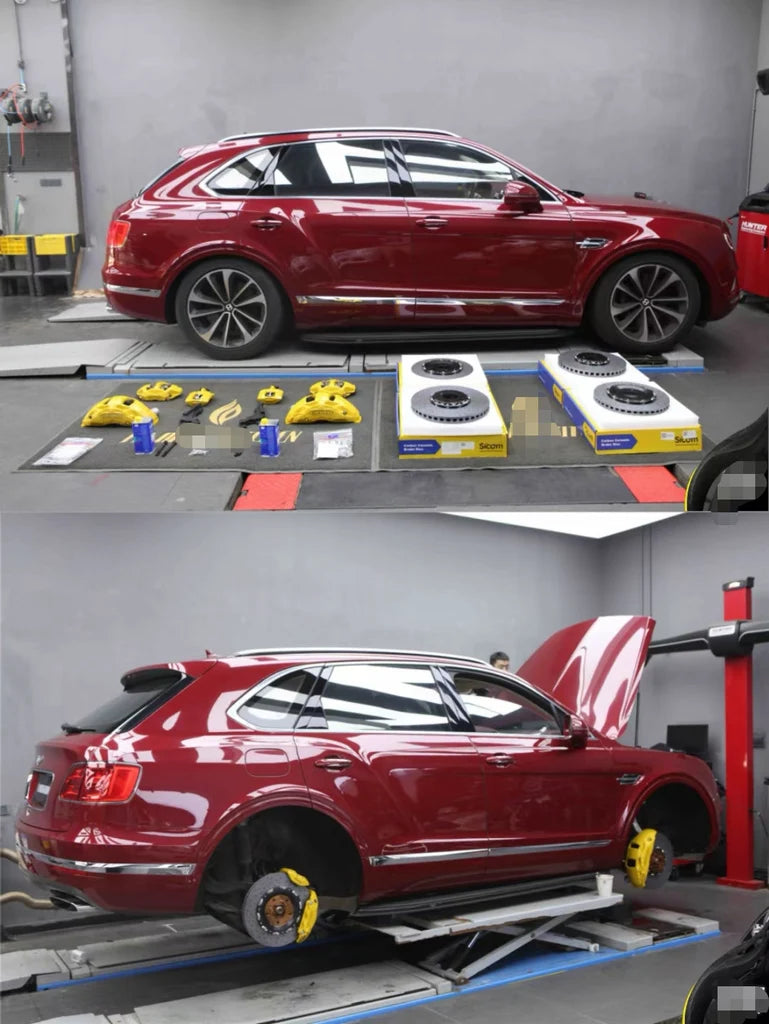 Akebono big brake kit for Bentley Bentayga Front 10 pots + Rear 4 pots +CARBO Carbon- ceramic Disc