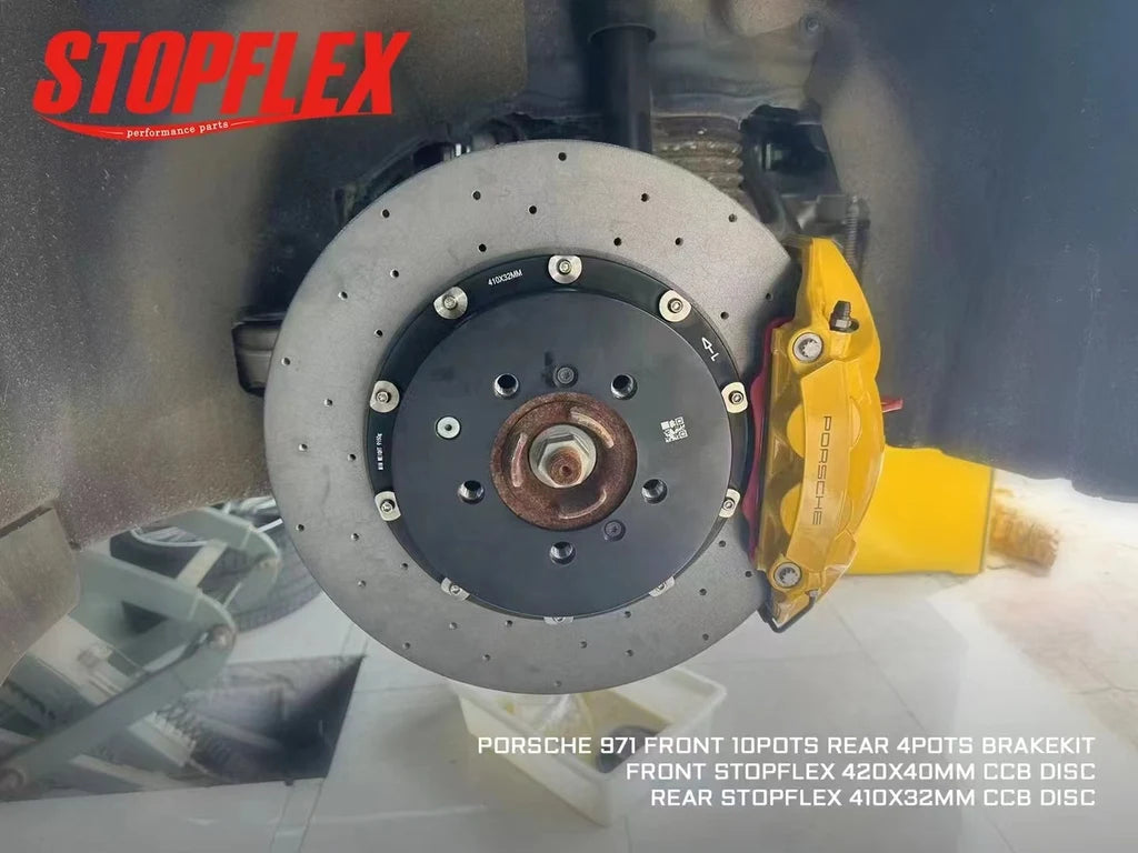 AKEBONO Performacne 4 piston CALIPERS - brake kit + CARBON CERAMIC ROTOR 410MM disc fits porsche Cayenne -REAR