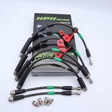 KPR FULL STAINLESS BRAKE HOSE kit BRAIDED LINE X6 FITS LANDCRUISER J100 /LX470 1998-2007