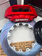 AP Racing CP7040 6POT Calipers + 355mm Rotors + KPR Street Pro Brake Pads + S/S Braided Brake Hose/Line Kit - Bolt-on - Full Big Brake Kit - Front