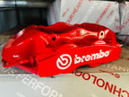 2X BREMBO RACING PERFORMANCE STREET PRO -light track - CALIPER GTM-4 (GT4) 4 PISTON -RED PAIR (GTM-4)