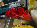 2 X Genuine OEM AKEBONO 10 POT LARGE CALIPER X 2 YELLOW FIT AUDI BMW VW Porsche