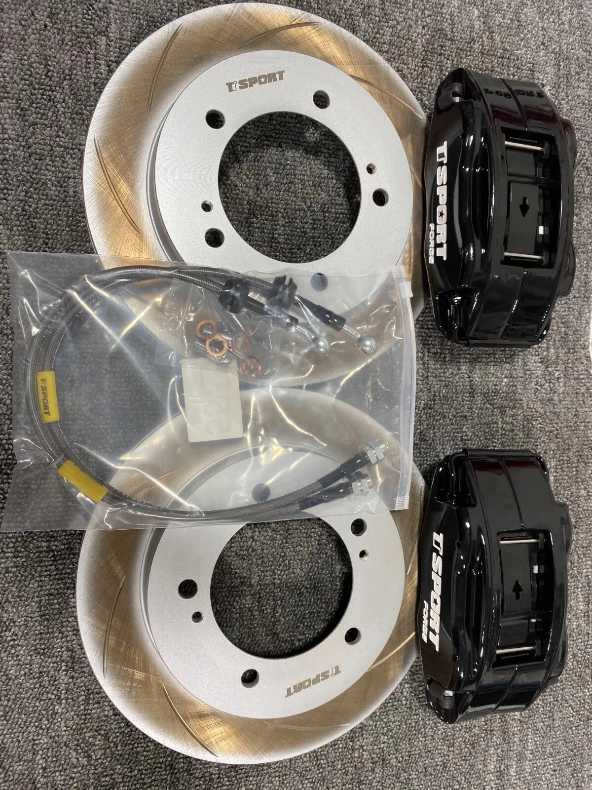 NEW TTSPORT 4pot CALIPER + 290mm BRAKE ROTOR UPGRADE BOLT-ON KIT fits SUZUKI JIMNY - RED