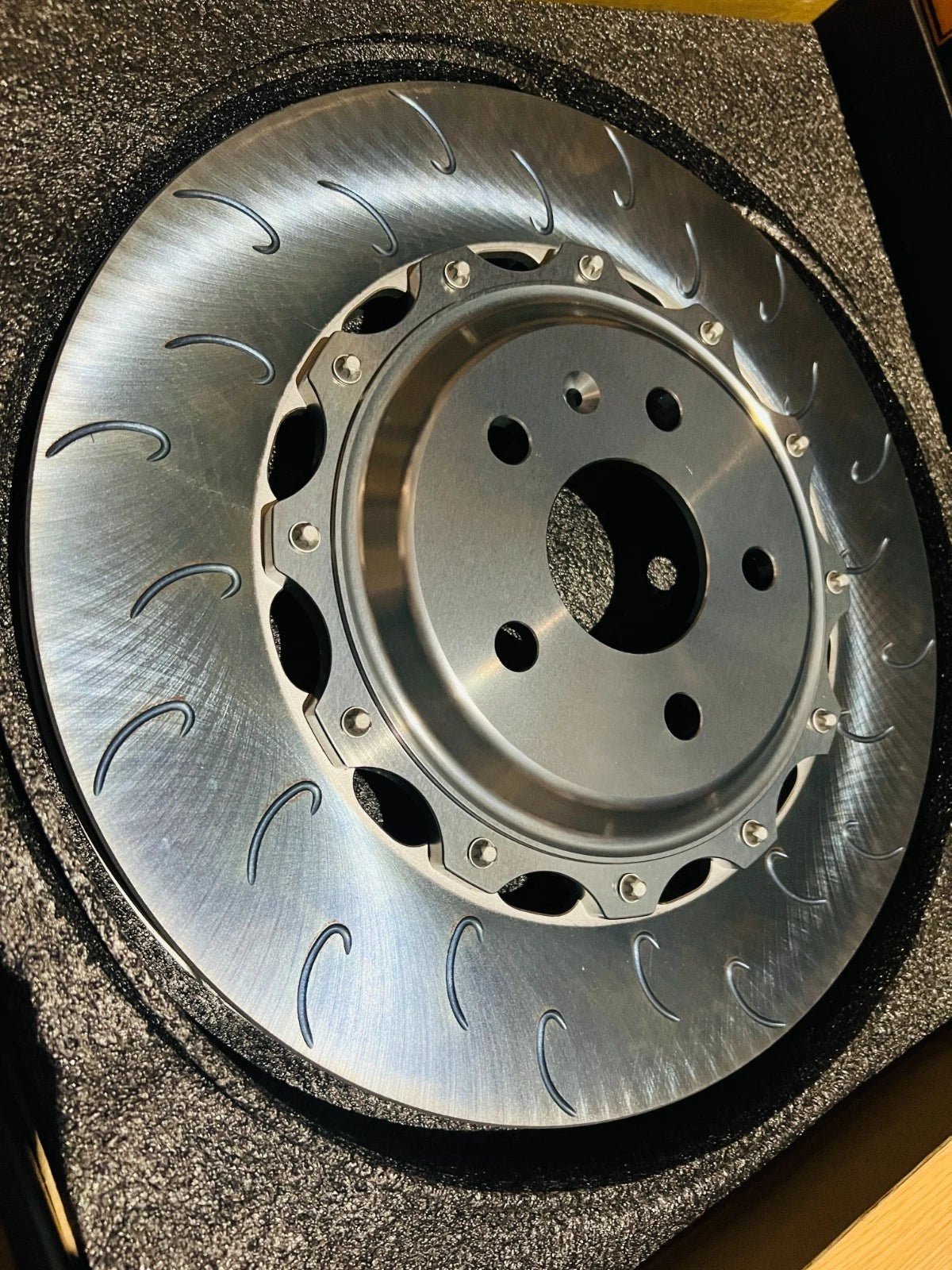 BIG DEAL-  2X KPR HT6S HTAT TREATED PERFORMANCE BRAKE ROTOR 362MM + METAL CALIPER BRACKET FOR AP RACING CP9665 PRO 5000R SUITS AUDI  RS3 8V AUDI