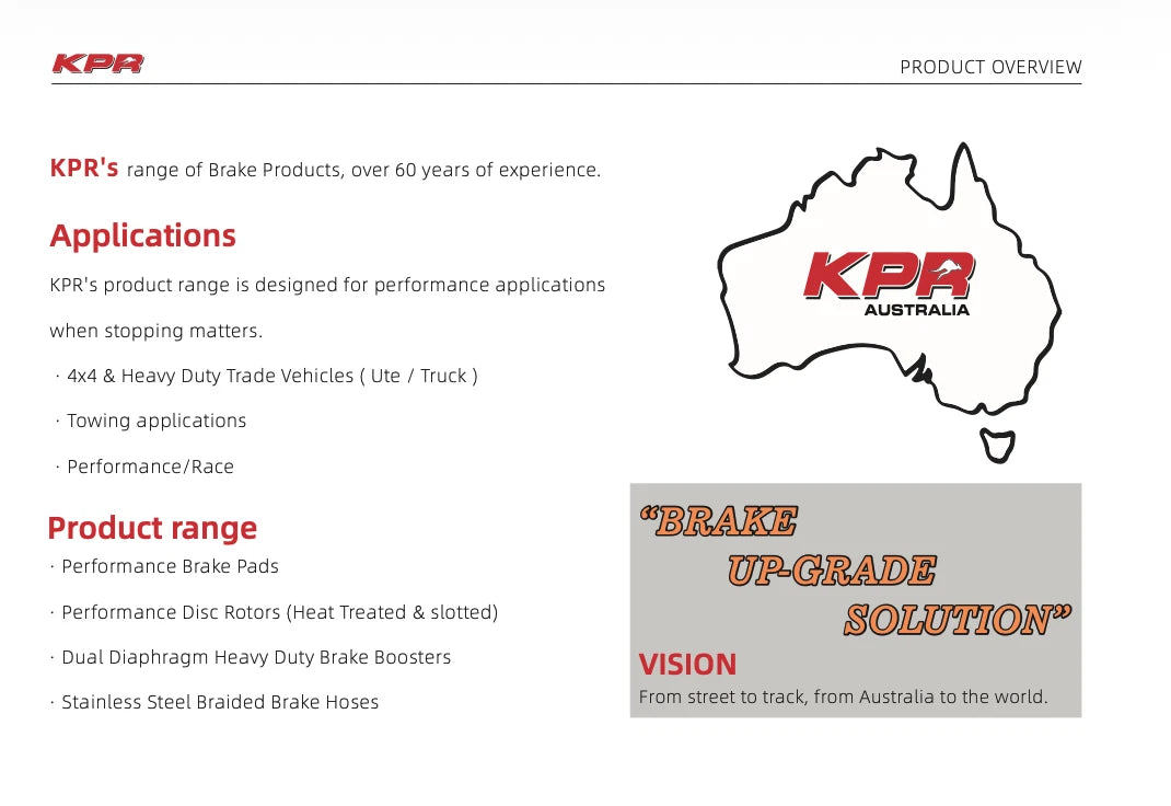 SPECIAL OFFER -  KPR BRAKES 4X4 4WD UPGRADE SOLUTION - SLOTTED ROTORS + HD 4WD PADS FOR TOYOTA PRADO 150 J150 LC150 (GDJ150 / GRJ150) REAR