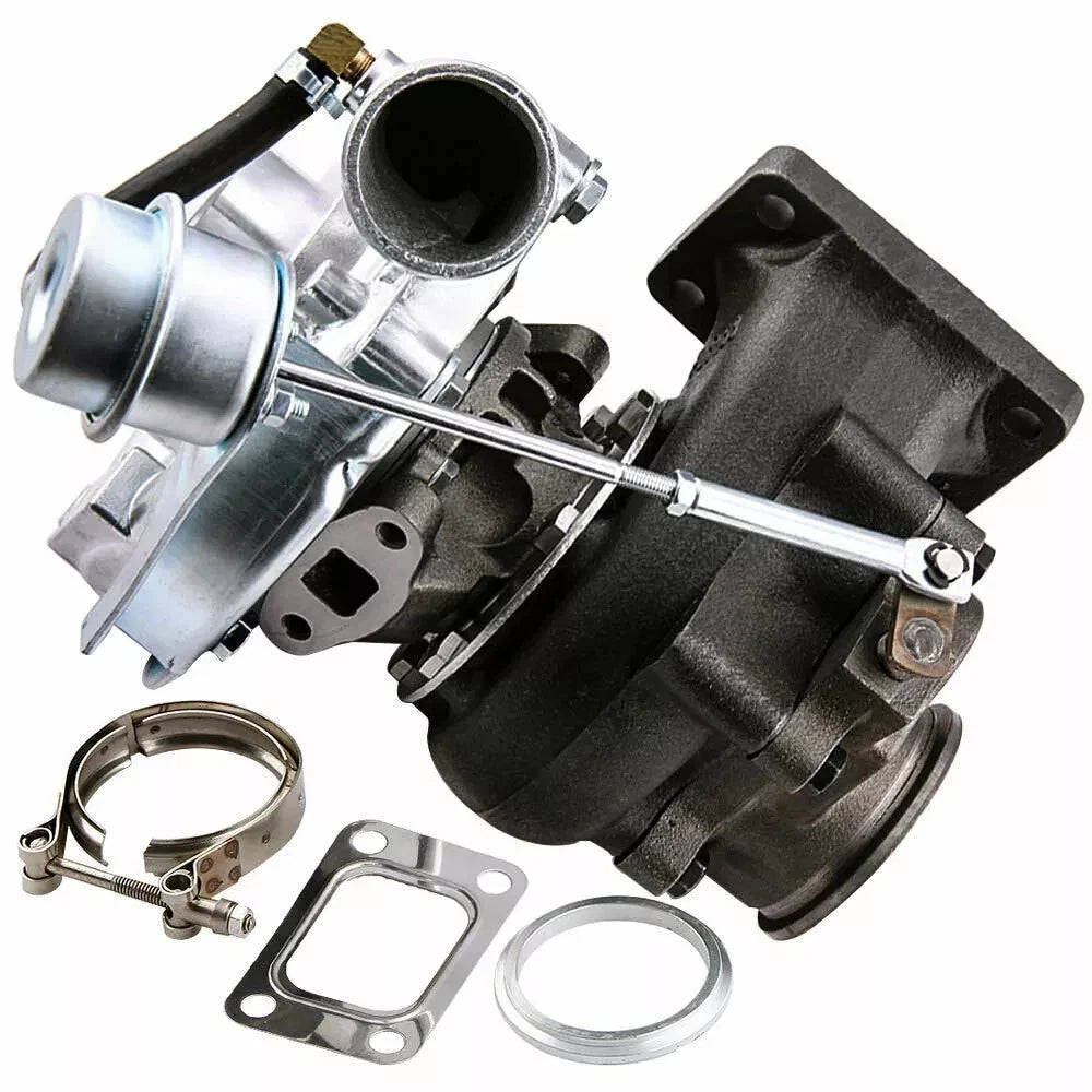 T04E - T3 T4 V-BAND Turbo Charger + Oil Line Kit V-Band Flange for 4 6 Cyl 400+hp FOR 4WD 4X4 UPGRADES