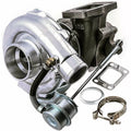 T04E - T3 T4 V-BAND Turbo Charger + Oil Line Kit V-Band Flange for 4 6 Cyl 400+hp FOR 4WD 4X4 UPGRADES