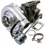 T04E - T3 T4 V-BAND Turbo Charger + Oil Line Kit V-Band Flange for 4 6 Cyl 400+hp FOR 4WD 4X4 UPGRADES