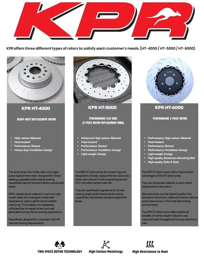 2 X KPR 335MM 4S SLOT ROTOR REAR FITS Lexus GX LX / LAND CRUISER FJA300 2021-2025 - KP43769S (DBA43769S)