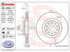 FRONT Brake Upgrade kit For Ford Falcon BF / FG (BREMBO 4 POTS CALIPER VERSION )