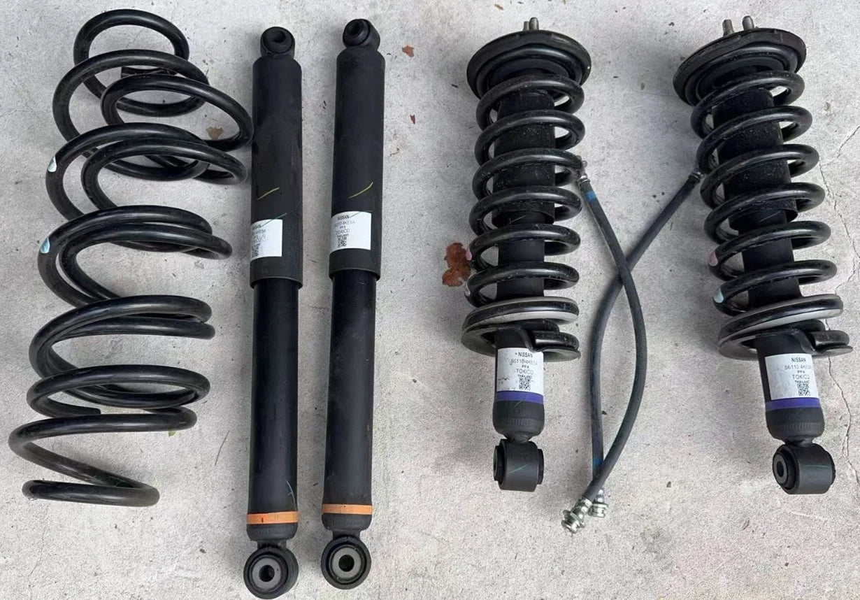 USED - AS NEW - FULL NISSAN (FRONT + REAR) Shock Absorber + SPRING SET FIT Genuine Nissan Navara NP300 (D23) /D40