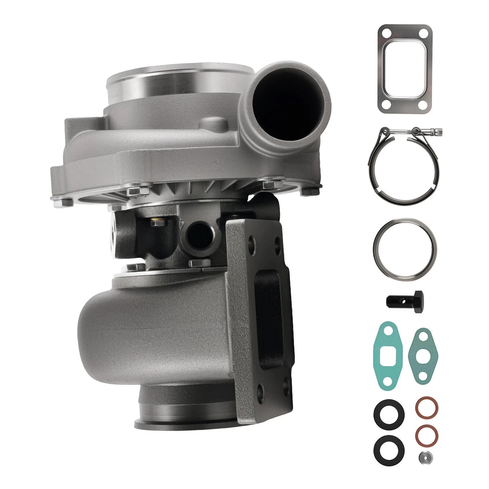 POWER SPIRIT UNIVERSAL GT3037 / GT3076 T3 500HP Turbo Turbocharger 0.82 A/R Billet V-band EXHAUST