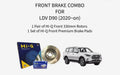 Brake ROTOR + PADS upgrades kit ( Hi-Q) for LDV D90 2.0L 2020-on FRONT