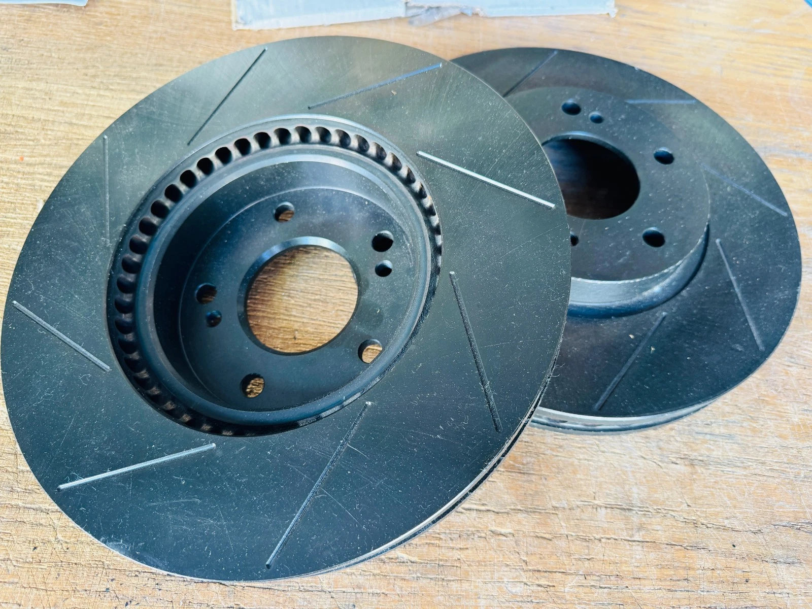 2X PROJECT MU SLOT DISC BRAKE ROTORS SCRN003 FITS NISSAN SKYLINE GTST R33 ECR33