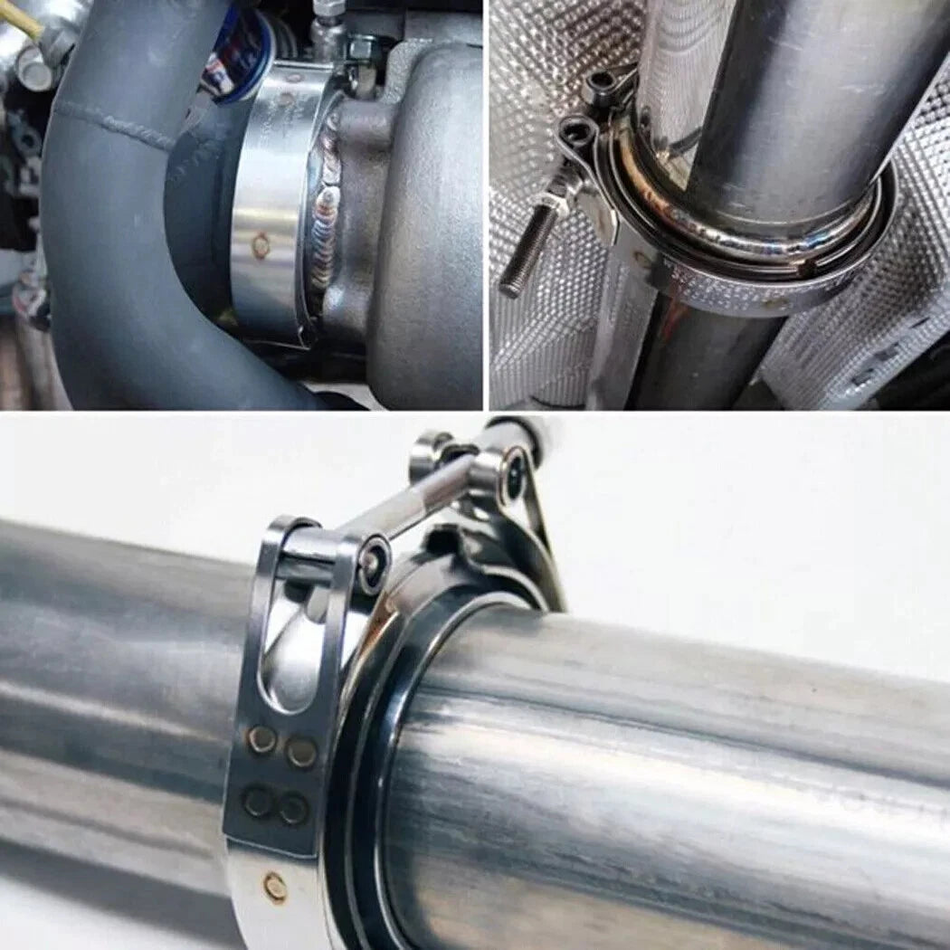 100mm 4" V-Band Vband Clamp KIT Stainless Steel Flange Exhaust DUMP Pipe