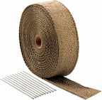15M X TITANIUM Exhaust Heat Wrap Tape Exhaust Manifold TURBO DUMP -UNIVERSAL