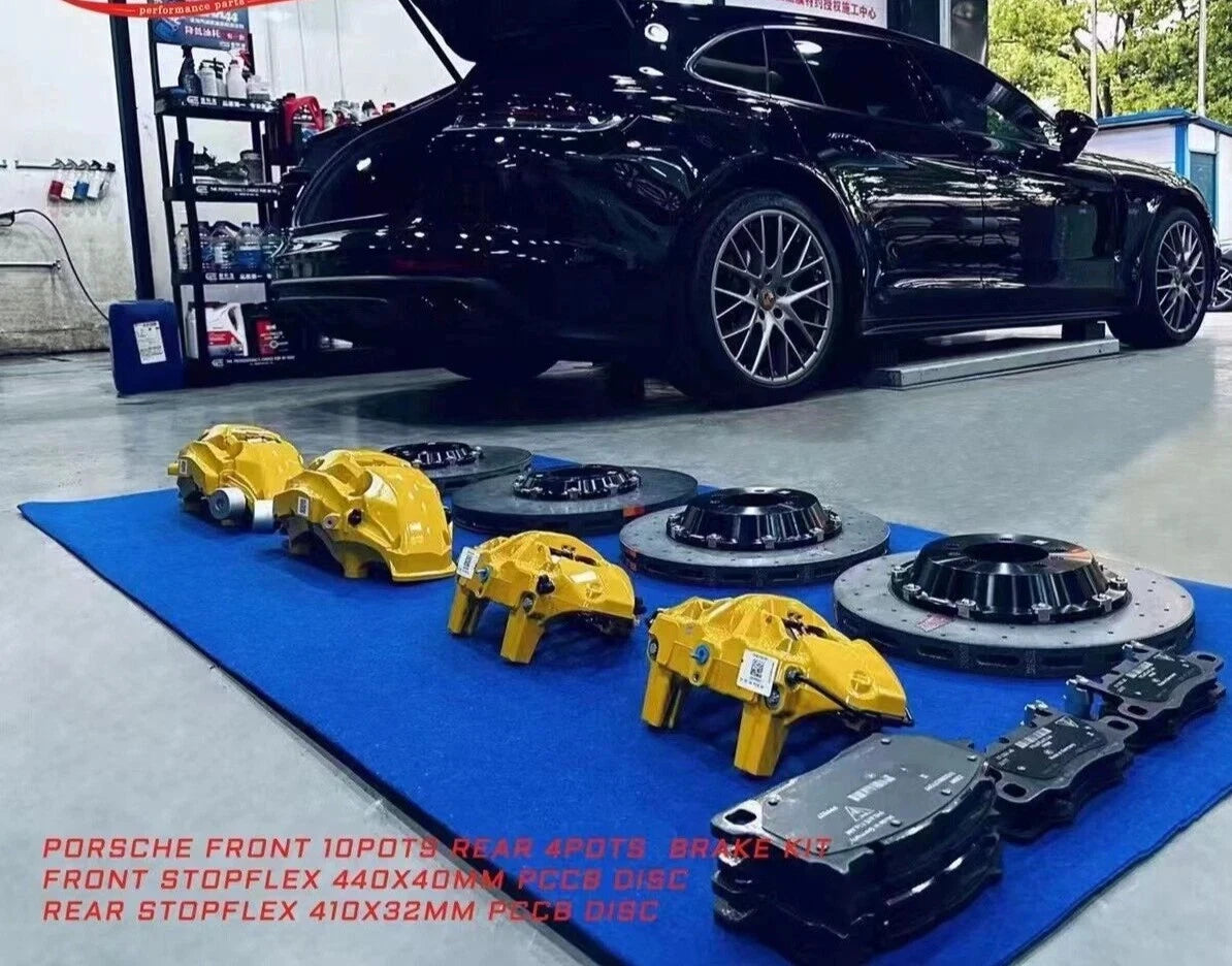 Akebono Front 10 POT + Rear 4 POT Complete Big Brake Kit with Carbon Ceramic Rotor for PORSCHE Panamera Cayenne