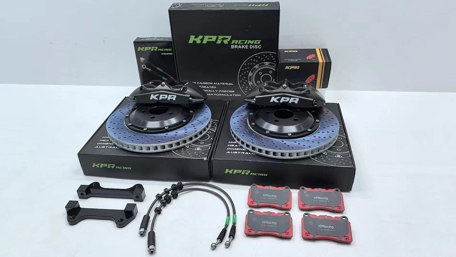 KPR BRAKES BIG BRAKE KIT SP6 -PRO STREET CALIPERS + HT5S 355MM Rotor -KIT Fits Audi Q5 Q7 Q3 -FRONT