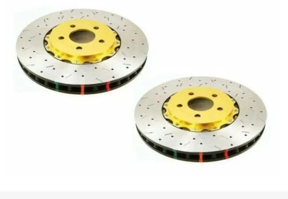 2X DBA 5000 Drilled Slotted Rotor Front DBA5928BLKXS fit SKYLINE GTR R32 R33 R34