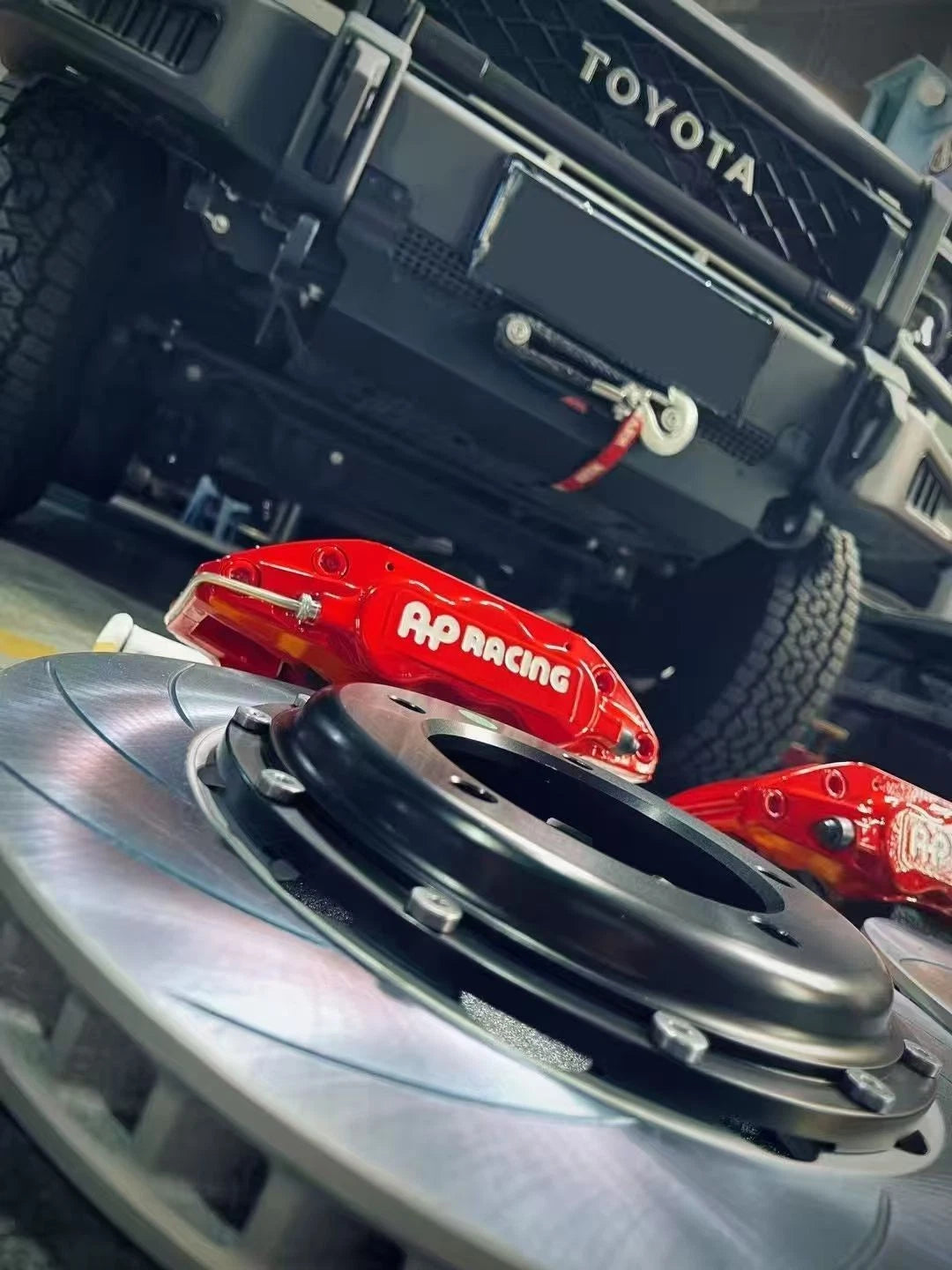 REAR- AP Racing CP9202 CALIPERS + KPR PERFORMANCE SLOTTED ROTORS Big b ...