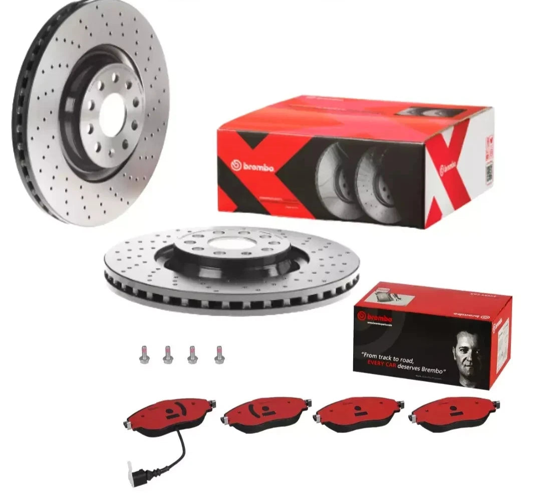 Brembo Front brake KIT ( Brembo XTRA ROTOR + Pads) FITS VW Golf R MK7 and Audi S3 8V