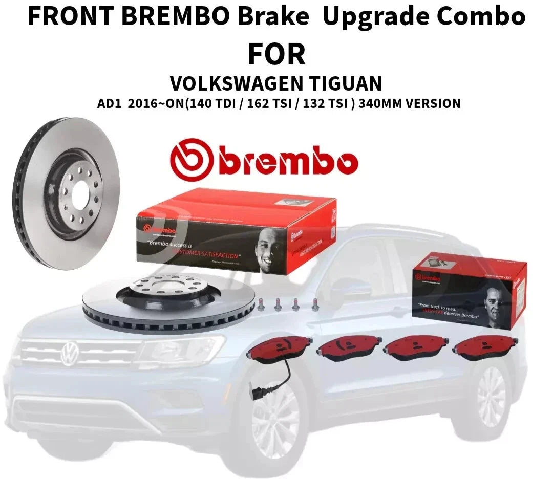 Front BREMBO brake upgrade kit for VW Tiguan AD1 (2016~ON) 340MM ROTOR VERSION