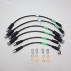 KPR FULL STAINLESS BRAKE HOSE kit BRAIDED LINE X6 FITS LANDCRUISER J100 /LX470 1998-2007