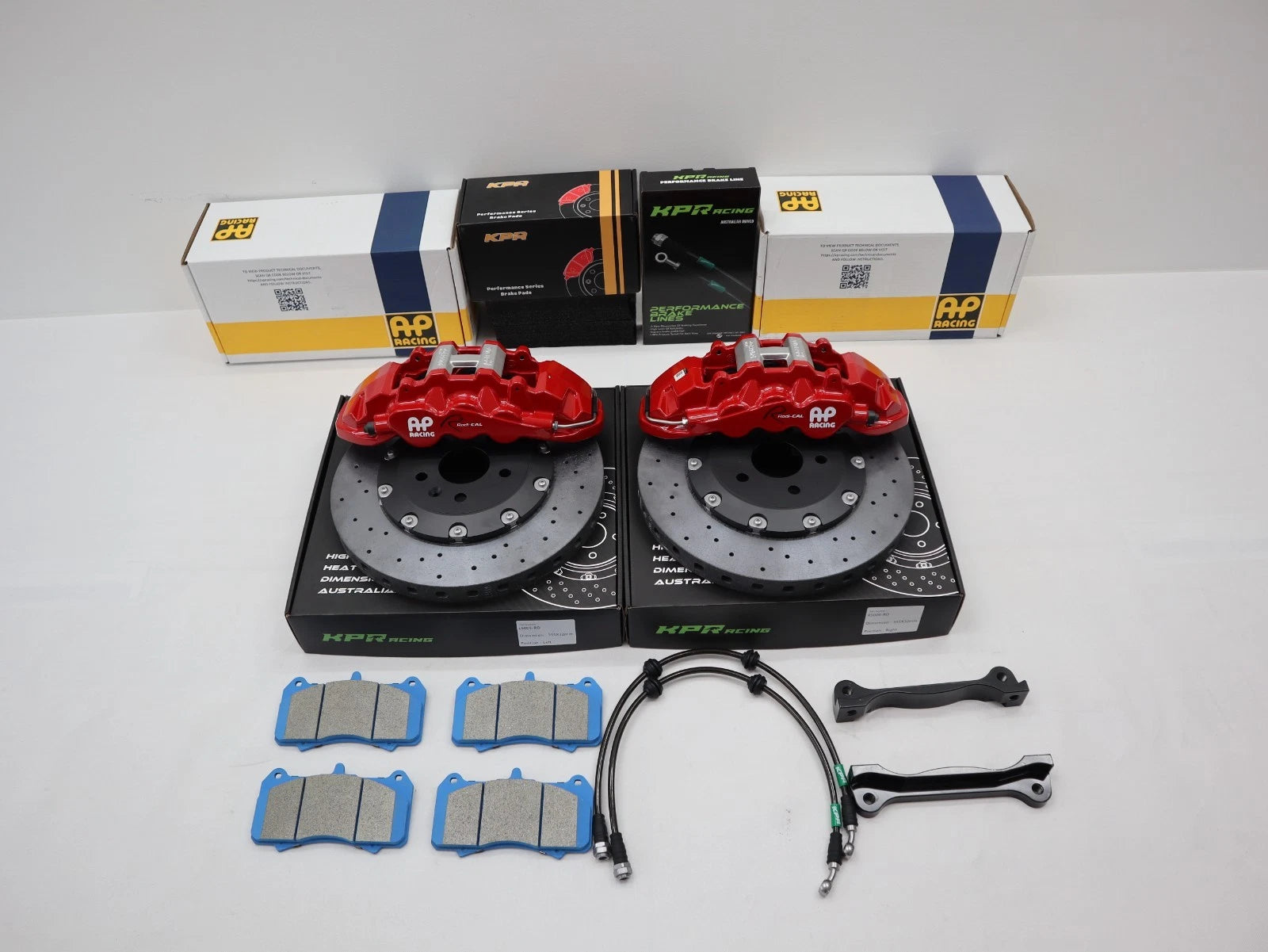 AP RACING 6 POTS PERFORMANCE CALIPERS + KPR Carbon Ceramic Rotors 380MM (CCB) FULL BRAKE KIT