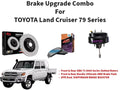 FRONT + REAR - DBA /BENDIX /KPR BRAKE BOOSTER ROTOR PADS KIT FITS TOYOTA LandCruiser 79 Series-VDJ79R - J70 LC76 LC78 LC79