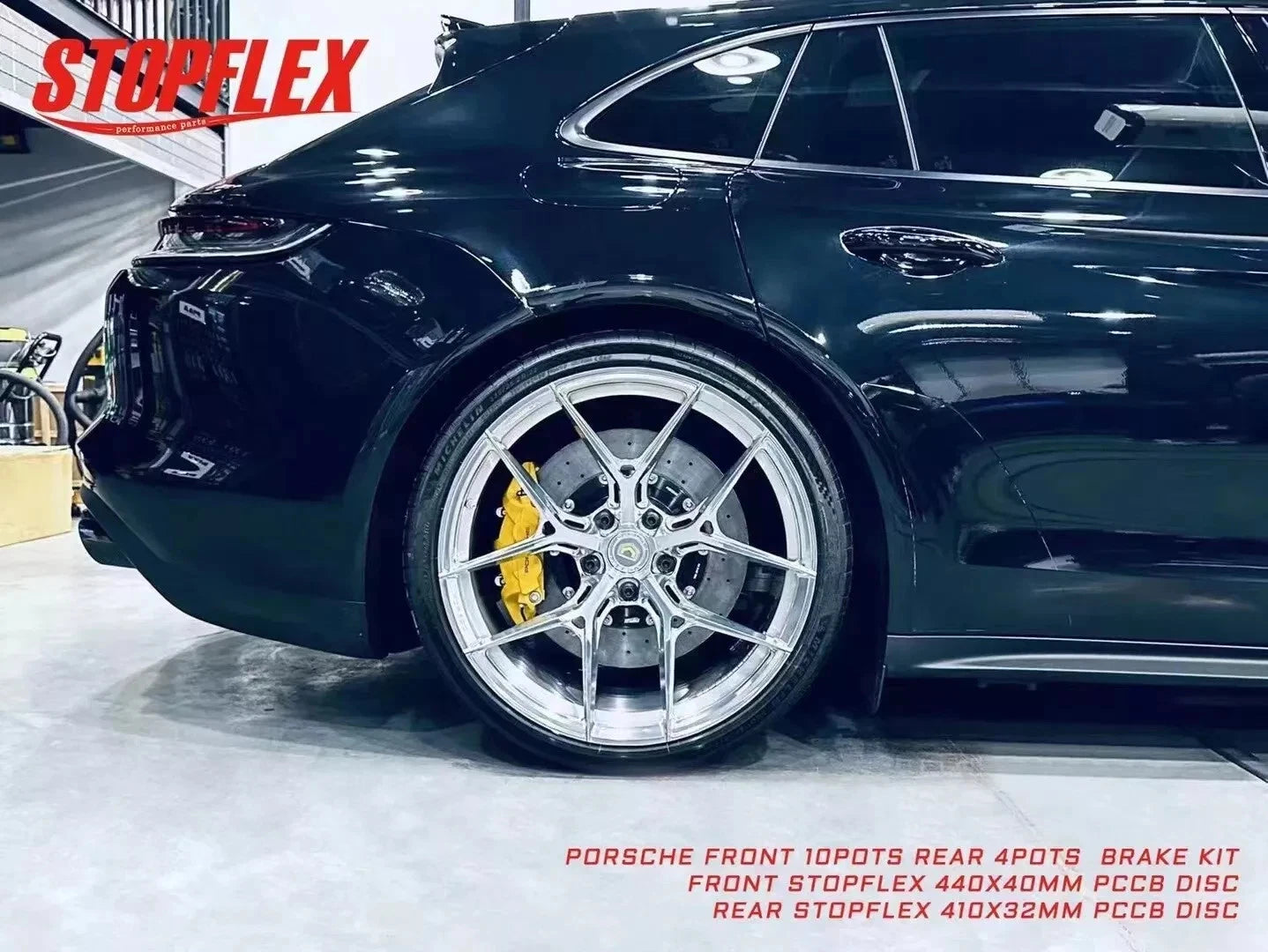 Akebono Front 10 POT + Rear 4 POT Complete Big Brake Kit with Carbon Ceramic Rotor for PORSCHE Panamera Cayenne