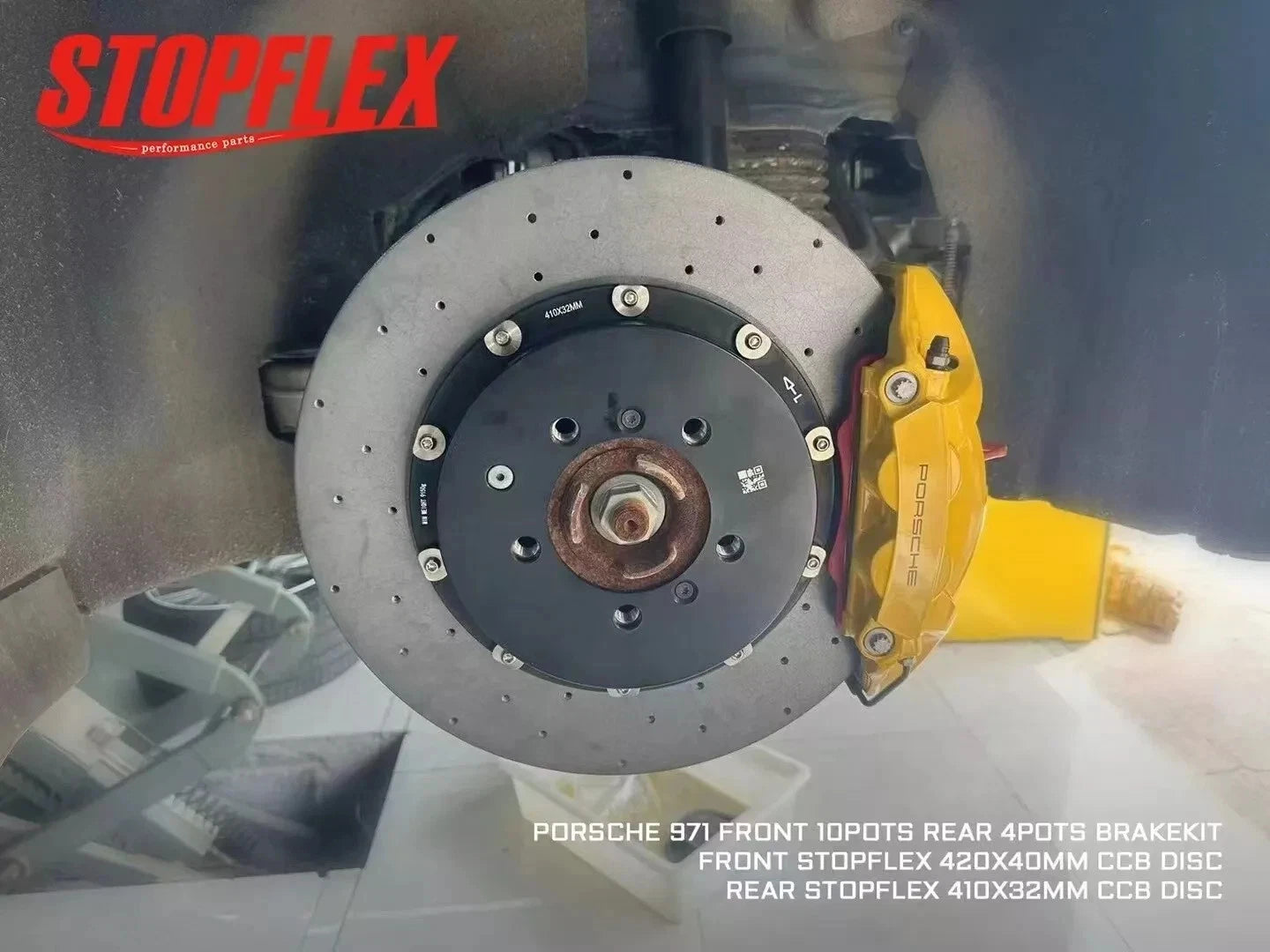 Akebono Front 10 POT + Rear 4 POT Complete Big Brake Kit with Carbon Ceramic Rotor for PORSCHE Panamera Cayenne