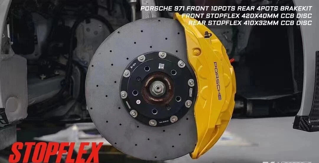 Akebono Front 10 POT + Rear 4 POT Complete Big Brake Kit with Carbon Ceramic Rotor for PORSCHE Panamera Cayenne