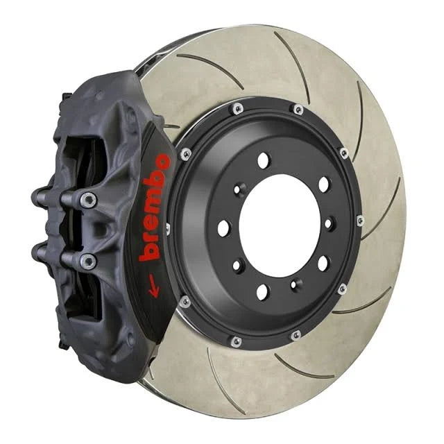 FRONT Track Spec BIG BRAKE KIT - BREMBO FF4 PISTA Calipers - Big Brake Kit  + DRILLED 285mm x28mm 2-Piece ROTORS FOR 15INCH Rims/Wheels (ID =330mm)