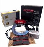 AP Racing CP7040 6POT Calipers + 355mm Rotors + KPR Street Pro Brake Pads + S/S Braided Brake Hose/Line Kit - Bolt-on - Full Big Brake Kit - Front