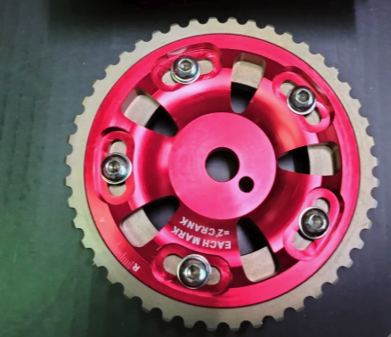 2X POWER S PERFORMANCE ENGINE CAM GEAR SUITS Mitsubishi 4G63T EVOLUTION 1-9 -RED